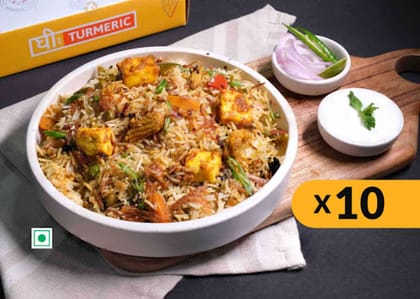 Veg Biryani (Pack Of 10)