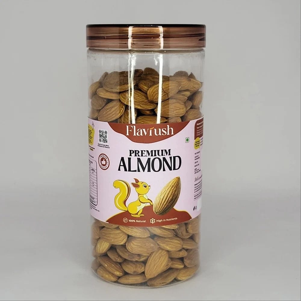 Flavrush Premium California Almonds - 500g Jar