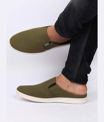 Fausto - Olive Men's Slip-on Shoes