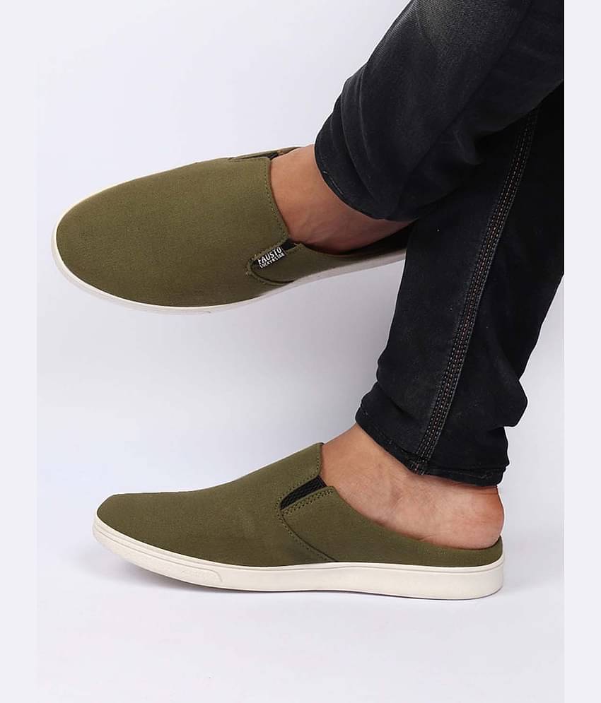 Fausto - Olive Men's Slip-on Shoes