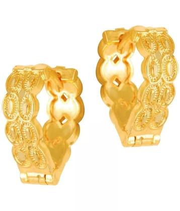 VIVASTRI Golden Clip-Ons Earrings ( Pack of 1 ) - Golden