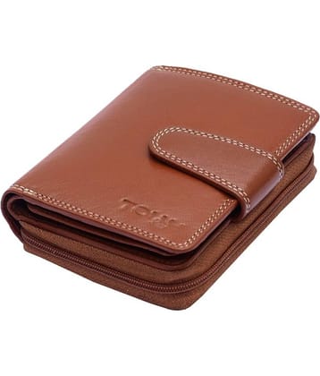 Tough Leather Tan Women's Bi Fold Wallet ( Pack of 1 )