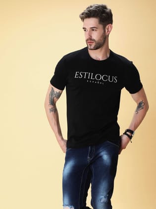 Midnight Black Crew Neck T-Shirt-M