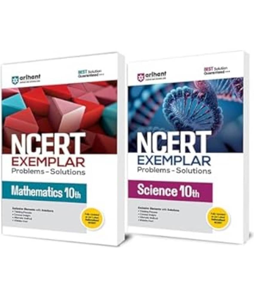 Arihant NCERT Exemplar Science, Math 10th Latest Rationalized Edition (Set of 2)| Problems & Solutions with Exclusive Elements