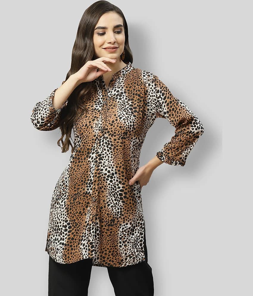 JC4U Women Printed Cotton Blend Shirt ( Multicolor )