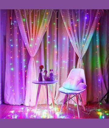 MIRADH 10x10 Feet 240 Led 8 Mode Curtain String Lights