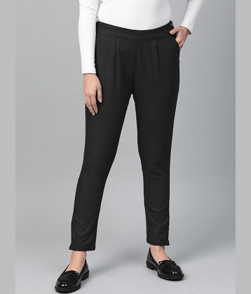 Yash Gallery - Black Cotton Regular Women's Formal Pants ( Pack of 1 )