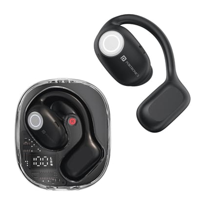 Portronics Harmonics Twins 30 Smart OWS Earbuds, 30Hrs Playtime (Black)