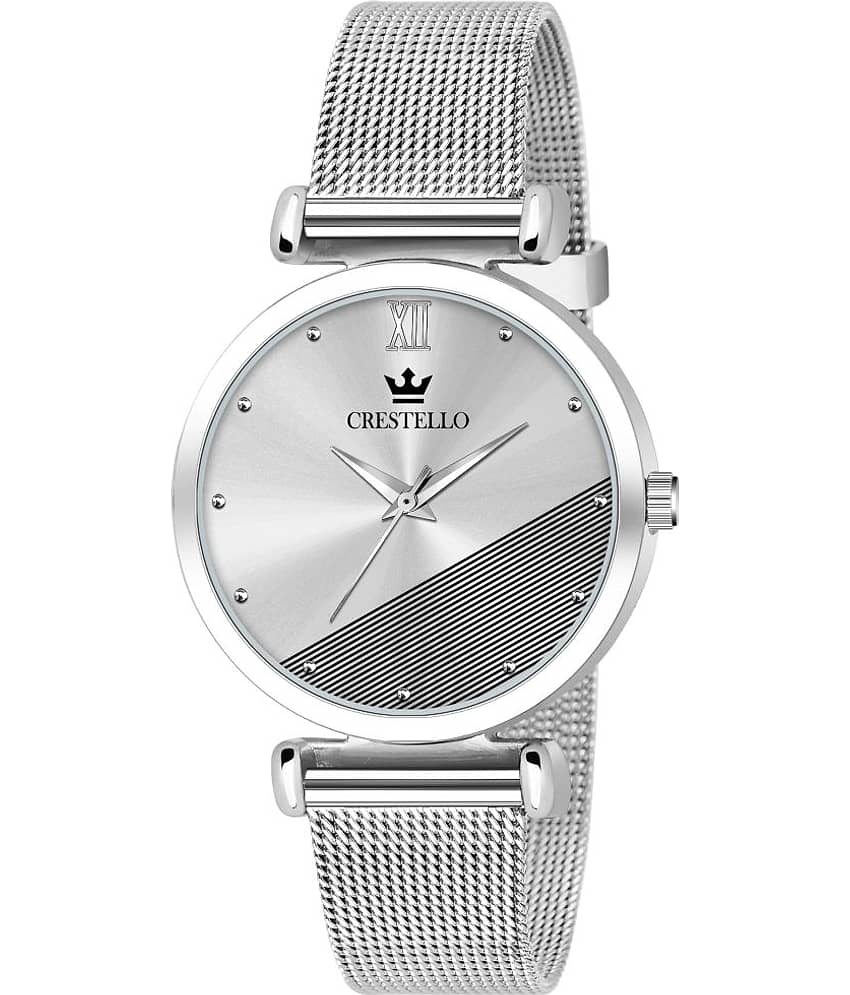 Crestello - Silver Metal Analog Womens Watch