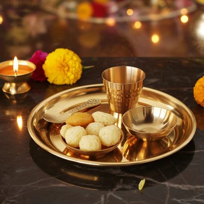 Brass Laddu Gopal Thali Set (ZMAS461 F)