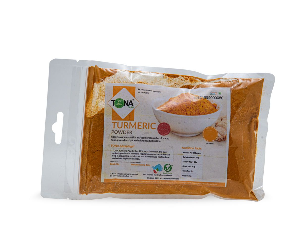 Tona Organic Turmeric Powder, 100 gm