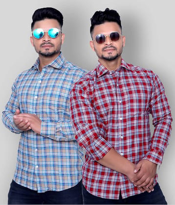 Aish N Ridh - Multicolor Cotton Regular Fit Men's Casual Shirt (Pack of 2 )