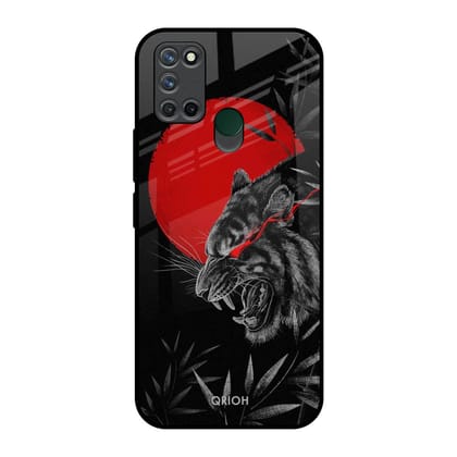 Red Moon Tiger Glass Case for Realme 7i