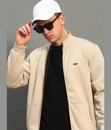 GET GOLF Fleece High Neck Men's Sweatshirt - Beige ( Pack of 1 )