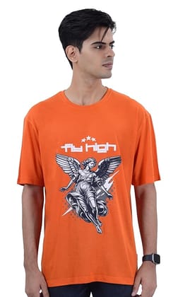 Miller Johnson Mens Cotton Oversized Graphic Print T-Shirt