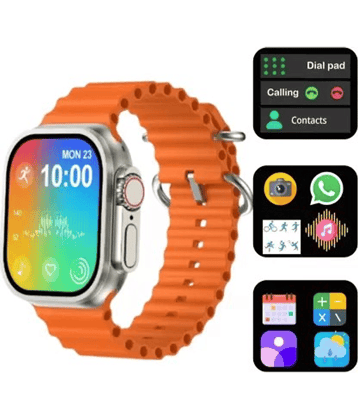 cadnut LCD BT Calling Smart Watch with Strap Upto 5-10 days Backup ( Orange )