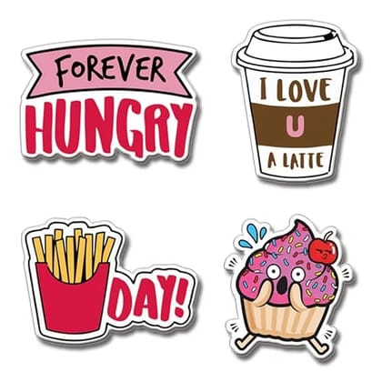 Bindian Printed MDF Wooden Kitchen Fridge Magnets, Set of 4, for Women, Girls, Housewives (Color 19) Bindian Printed MDF Wooden Kitchen Fridge Magnets, Set of 4, for Women, Girls, Housewives (Color 19)