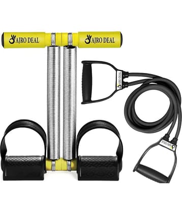AJRO DEAL Tummy Trimmer for Unisex - Ab Exercise Equipement, Abdominal Workout for Home & Gym Use and Resistance Heavy Stretch Band for Men Workout-Double Toning Tube for Home Gym-Exercise