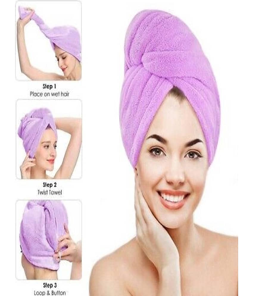 Midastra Purple Hair Towel Wrap ( Pack of 1 )