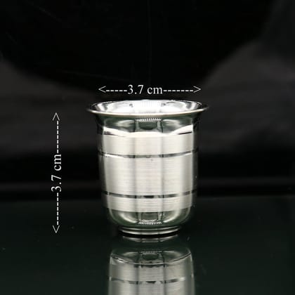Solid silver handmade water/milk Glass tumbler, silver flask, baby kids silver cup utensils for stay healthy from bacteria sv218