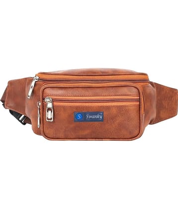 Swanky Travel waist bag Leather Brown Waist Pouch