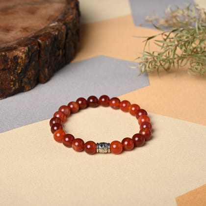 Gemstone bracelet Carnelian stone is life-force, vitality and energy, strengthen Sacral Chakra and help in balancing energy Gemstone bracelet Carnelian stone is life-force, vitality and energy, strengthen Sacral Chakra and help in balancing energy