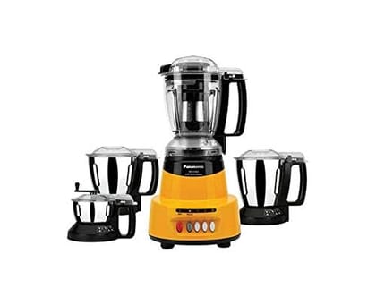 Panasonic Heavy Duty Mixer Grinder For Kitchen MX-AV425 (Quartz Yellow) Elements Series Powerful 1500W(MMLW) 4 Jar(Three-304 Stainless Steel & 1Juicer Extractor Jar)|5 Years Motor Warranty Panasonic Heavy Duty Mixer Grinder For Kitchen MX-AV425 (Quartz Y