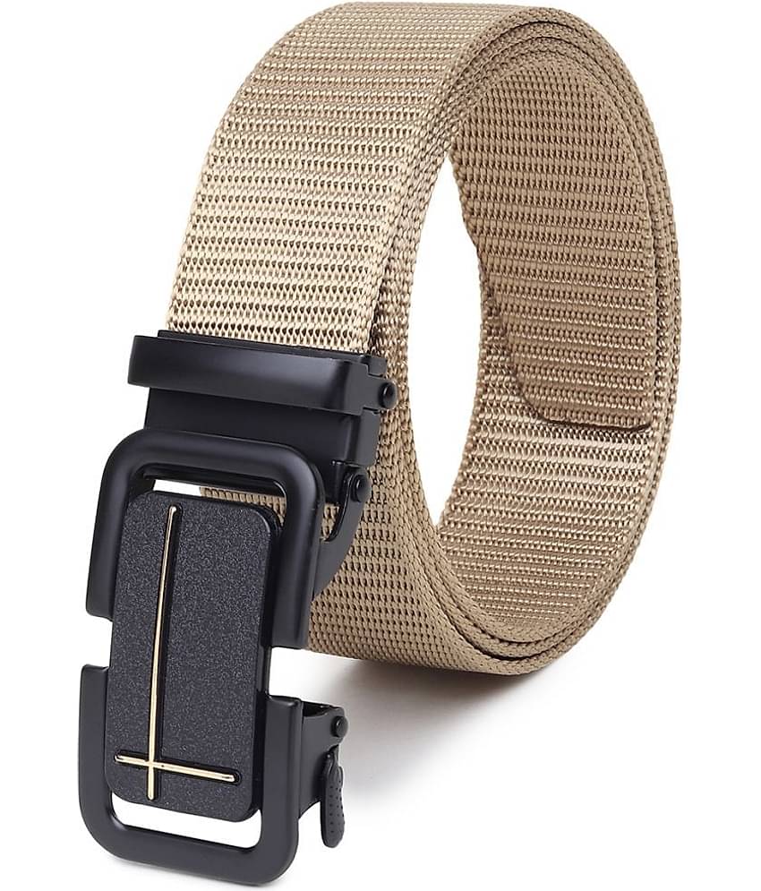 SILKSHOPPING - Beige Nylon Men's Casual Belt ( Pack of 1 )