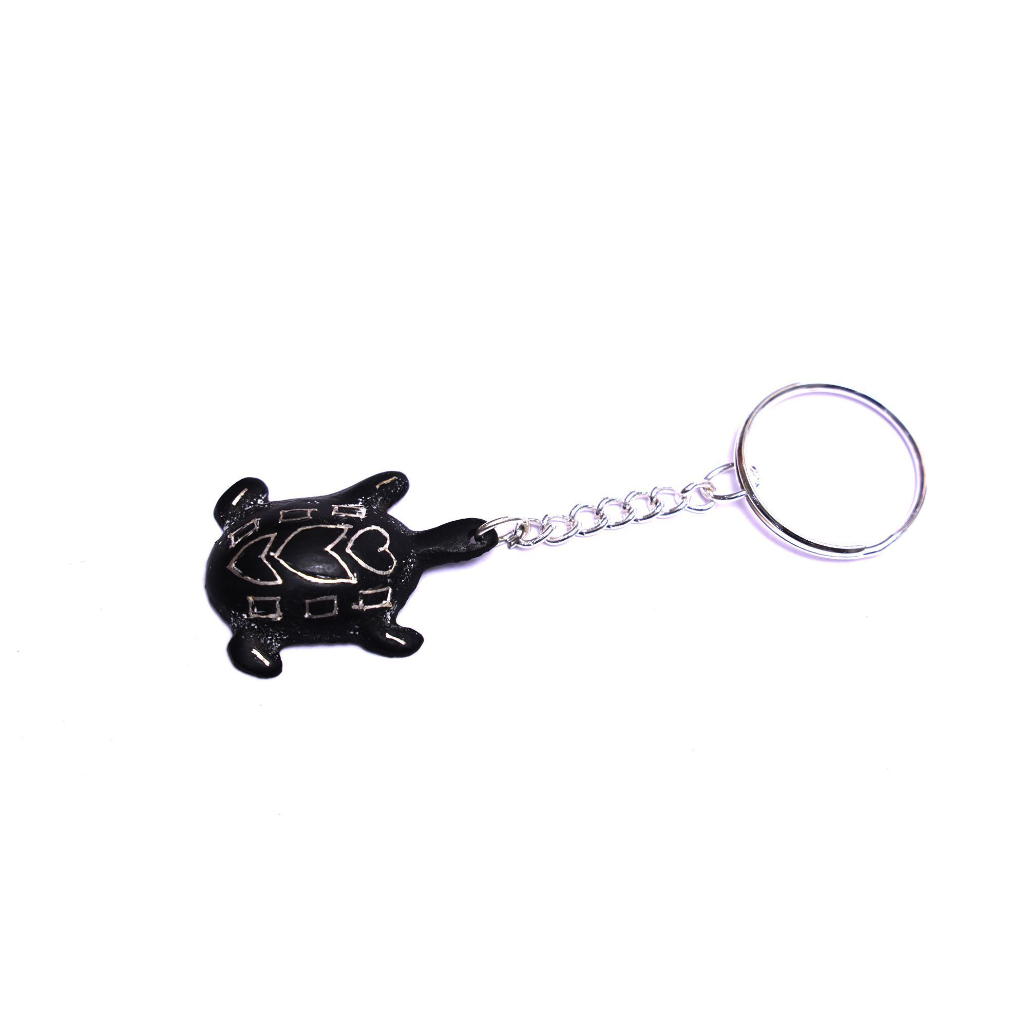 Bidri Work  Key Ring Tortoise (1SMTDCOKA07762)