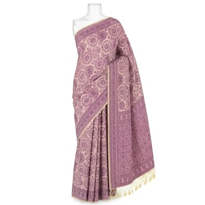 Tussar Sambalpuri Saree Geometric Floral Print โ Multicolor Tussar Sambalpuri Saree Geometric Floral Print โ Multicolor