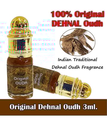 INDRA SUGANDH BHANDAR - Original Dehnal Oudh Pure Agarwood Attar For Men & Women 3ml Pack Of 1
