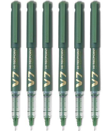 Pilot Hi-Tecpoint V7 Cartridge Pen Green Pack of 6
