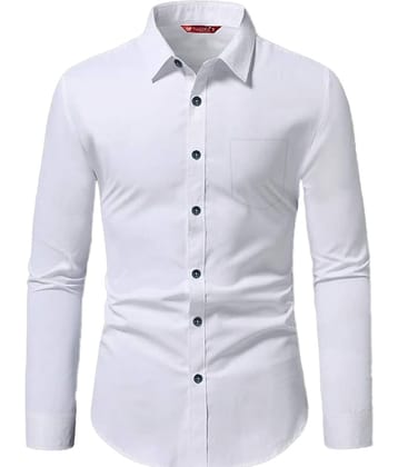 Yugnik Cotton Blend Slim Fit Full Sleeves Men's Formal Shirt - Mint Green ( Pack of 1 )