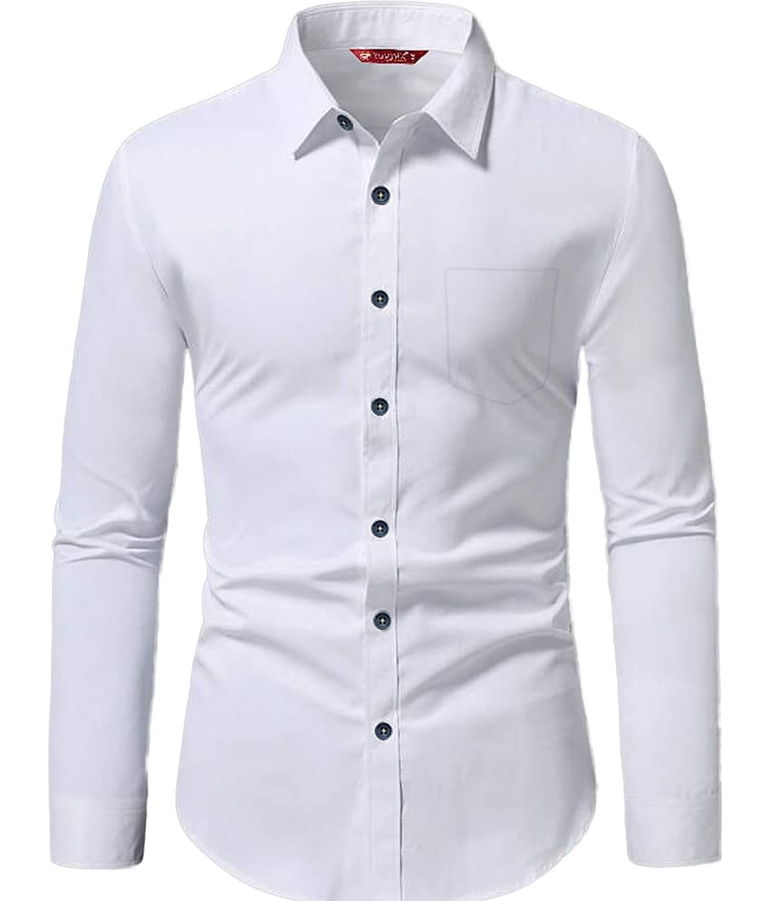 Yugnik Cotton Blend Slim Fit Full Sleeves Men's Formal Shirt - Mint Green ( Pack of 1 )