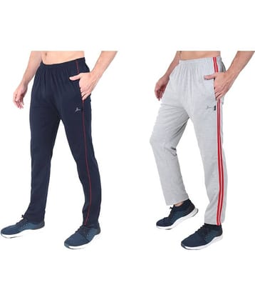 Zeffit - Navy Blue Cotton Blend Men's Trackpants ( Pack of 2 )