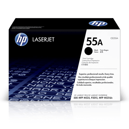 HP 55A (CE255A) Black Original LaserJet Toner Cartridge for HP LaserJet P3015, P3015d, P3015dn, P3015n, P3015x, HP LaserJet Enterprise MFP M525 Series & HP LaserJet Pro M521 Printers