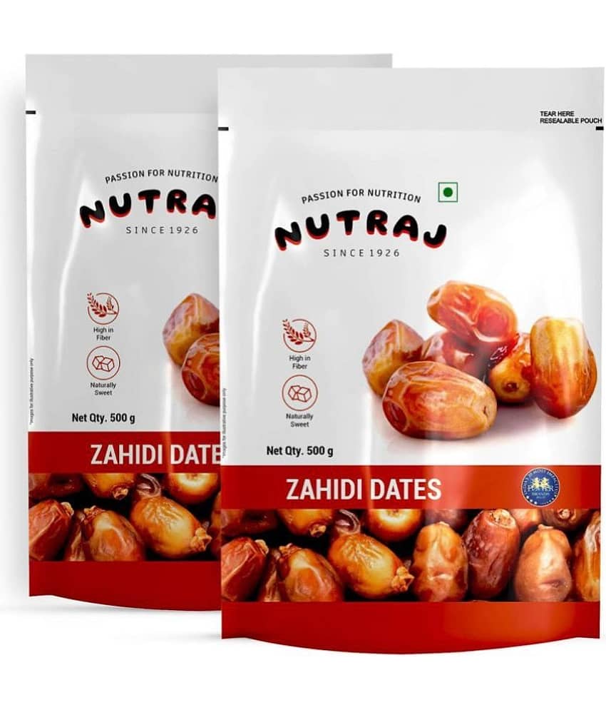 Nutraj Zahidi Dates 1 Kg (500g X2), Zahidi Khajur 1 Kg