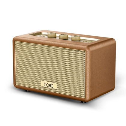 boAt Stone Opus | Portable Bluetooth Speaker with 80W boAt Signature Sound, Built-in Subwoofer, 12 Hours Playback boAt Stone Opus | Portable Bluetooth Speaker with 80W boAt Signature Sound, Built-in Subwoofer, 12 Hours Playback - Caramel Brown