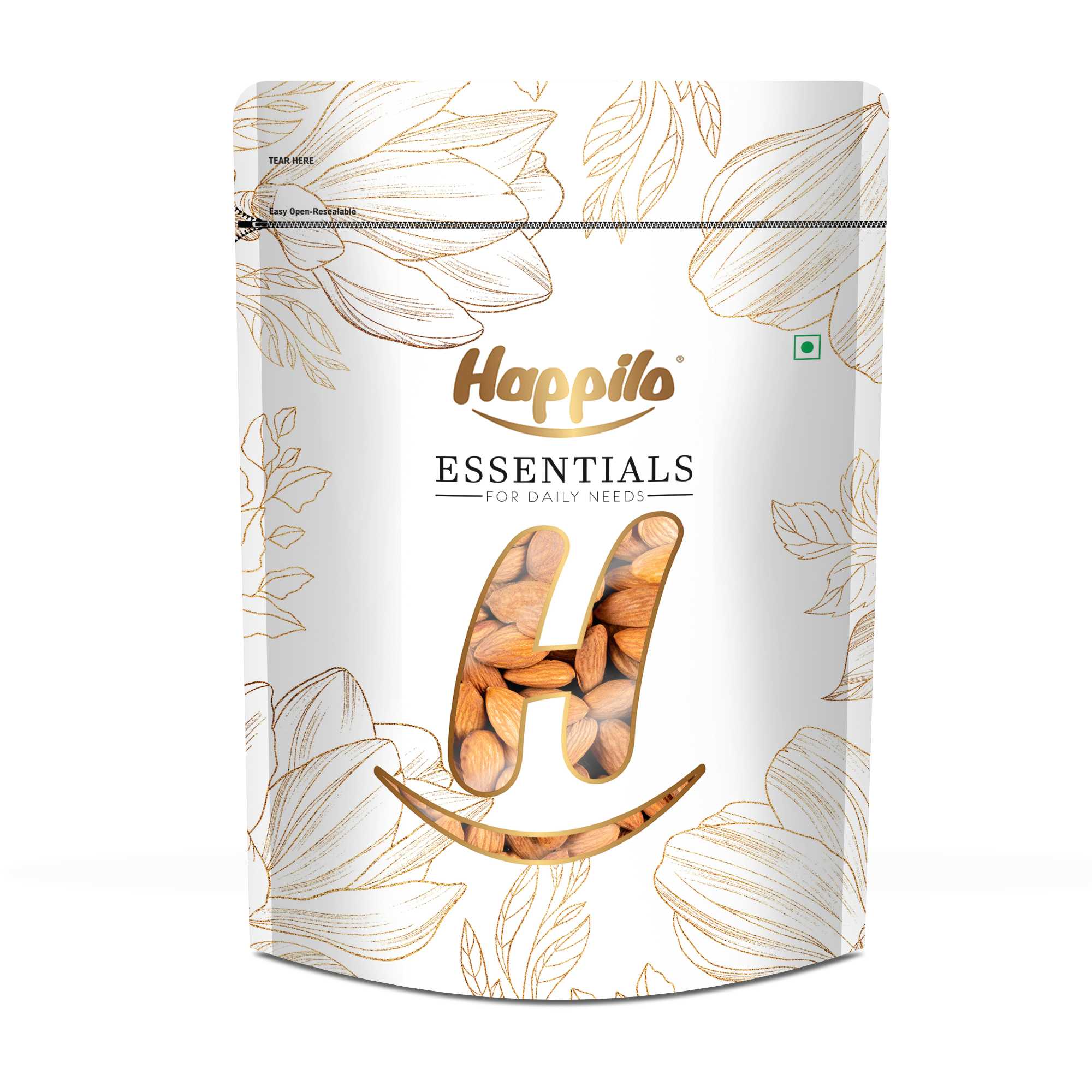 Happilo Essentials Californian Popular Almond 1kg - Pack of 8
