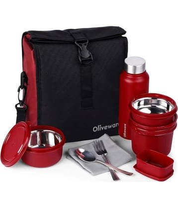 Oliveware Elite Pro Stainless Steel Lunch Box 3 Container (Pack of 1)