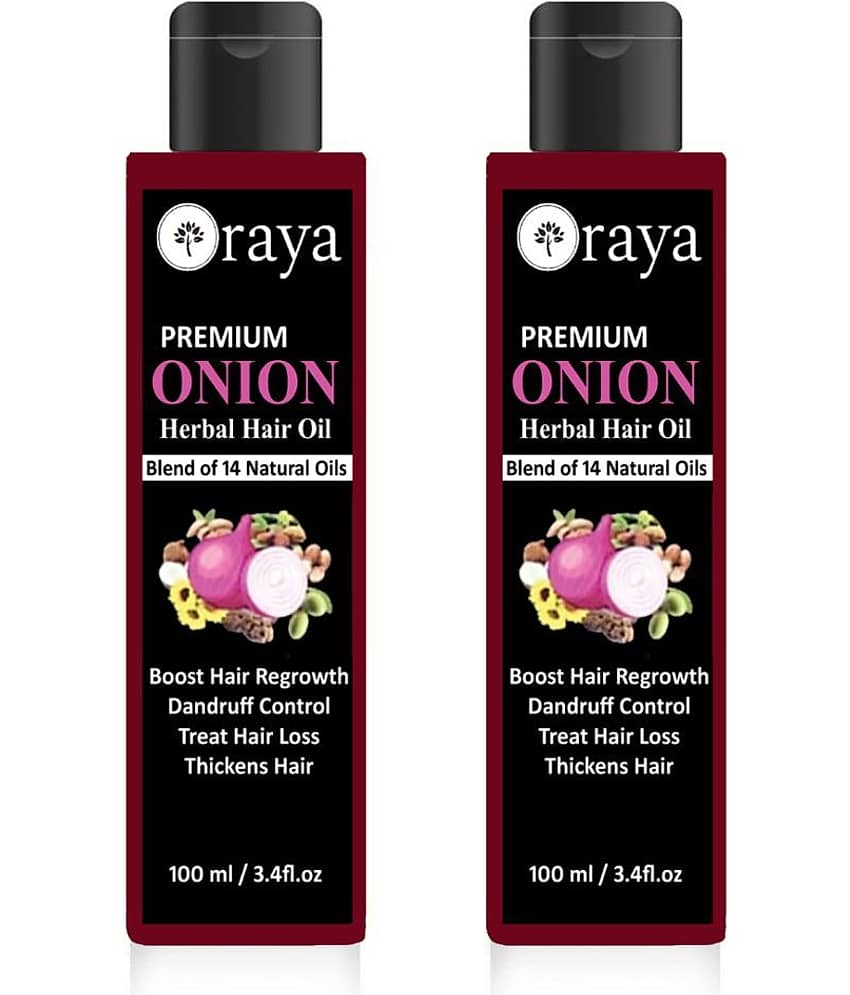 ORAYA ONION Hair Oil Blend 14 Natural Oil For Hair Growth- 100 ml Pack of 2