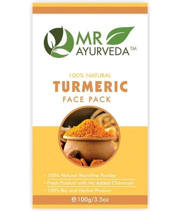 MR Ayurveda 100% Natural Turmeric Powder Face Pack Masks 100 gm