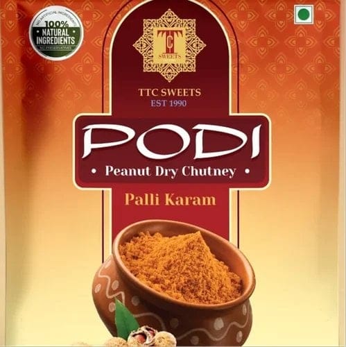 TTC Sweets Podi Peanut Dry Chutney (Palli Karam) | 100% Natural Ingredients | Traditional South Indian Condiment