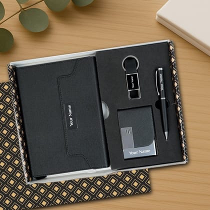 Elegant 4-in-1 Folding Diary Set : The Perfect Personalized Gift