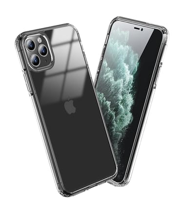 Ice Crystal Series Hybrid Scratch-Resistant Transparent PC Military Grade TPU Case for Apple iPhone 11 Pro, 5.8 inch, Crystal Clear