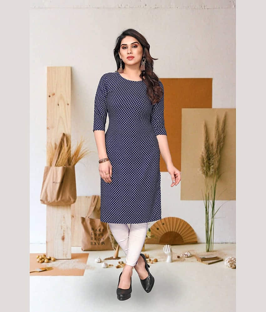 KETAKI FASHION Pack of 1 Crepe Printed Straight Women's Kurti - ( Multicolor )