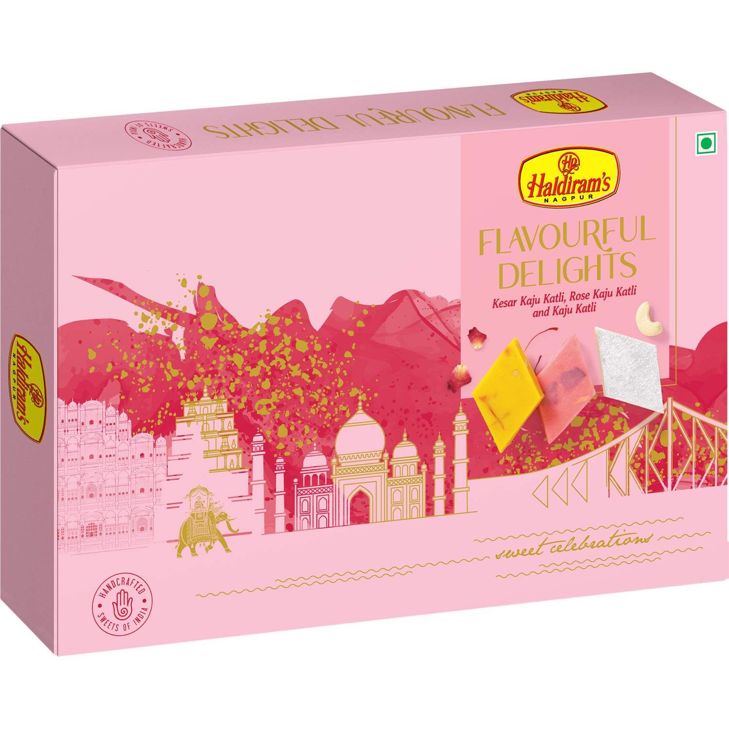 Haldiram's Flavourful Delights (Assorted Kaju Katli) Packed Sweets - 500 Gm