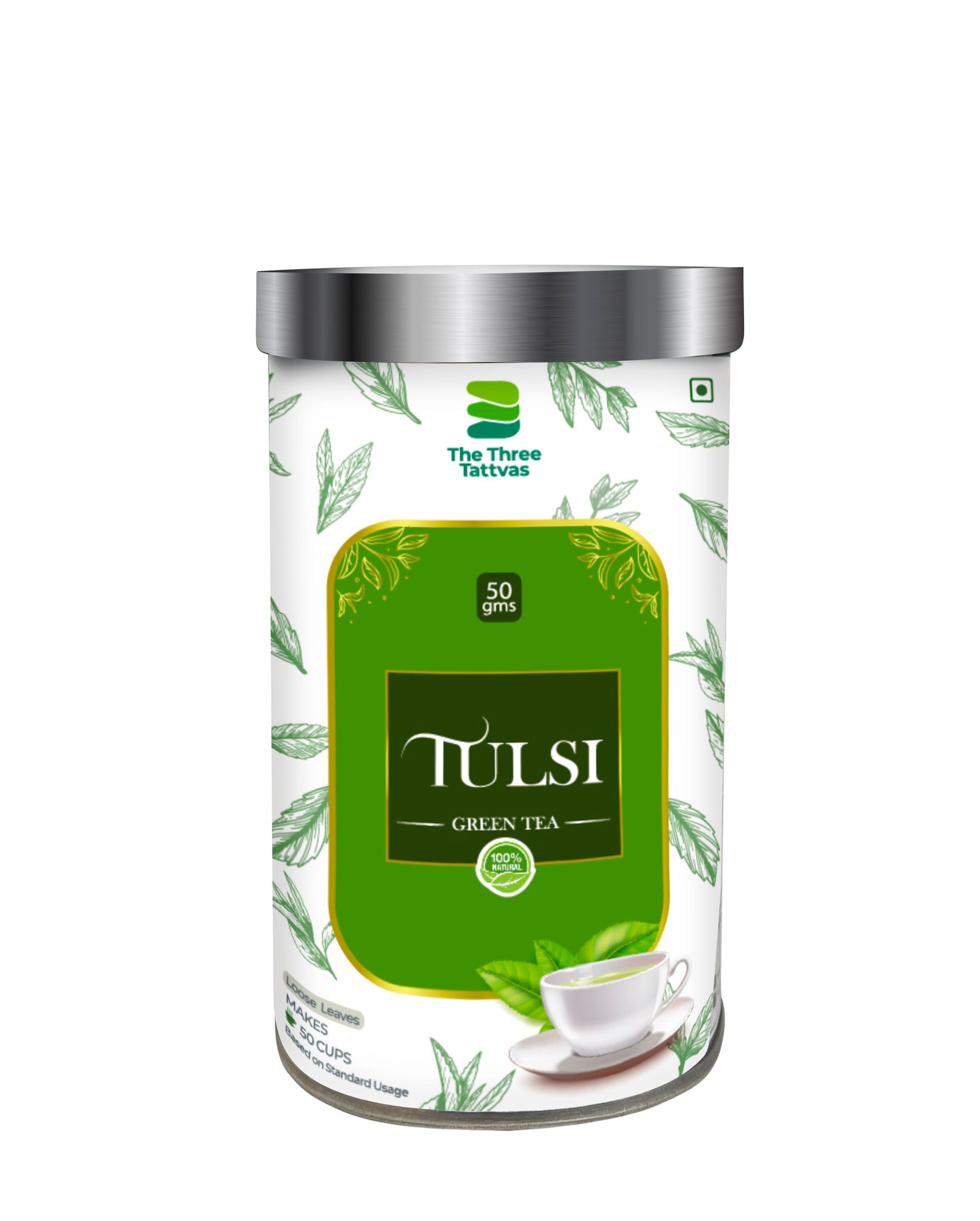 The Three Tattvas Tulsi Green Tea 50gms