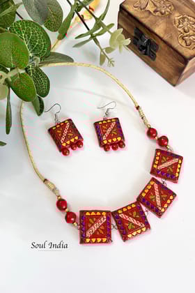 Handmade Statement Terracotta Jewellery Set