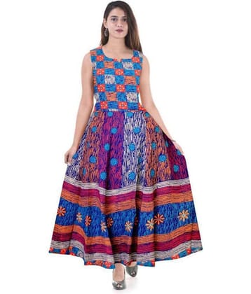 Kismat Collection Black Cotton A-line Kurti